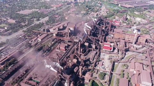 Emissions from a metallurgical plant.