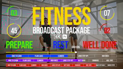 Fitness Broadcast Package for Premiere Pro