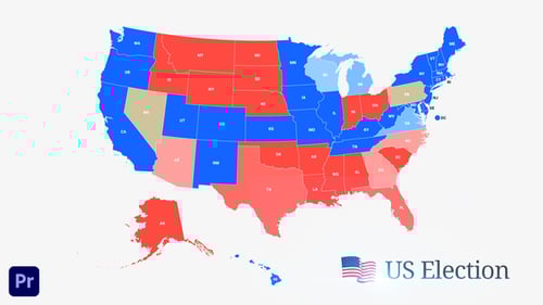 United States Election Results Map Template