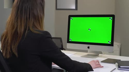 Woman working at the desk