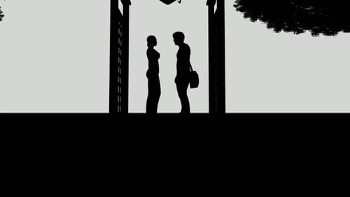 Minimalist Couple Silhouettes with Heart Arch Reveal