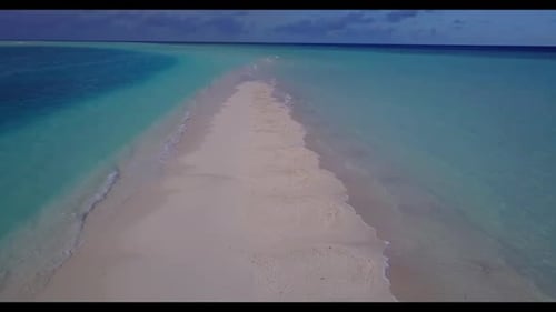 Aerial landscape of paradise resort beach adventure by blue lagoon with clean sandy background of a