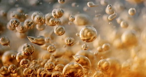 Close-up Video of Bubbles in Water.