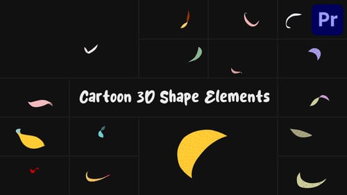 Animated Fluid Cartoon Shape Elements Pack for Motion Graphics