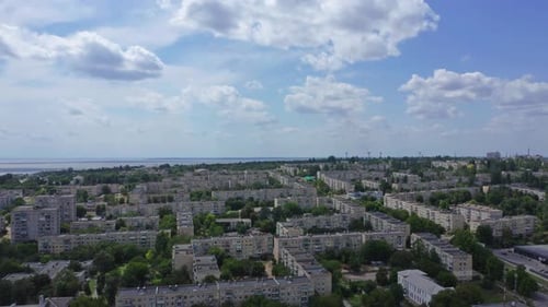 Aerial View Of The City Nikopol, Ukraine