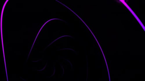 Colorful purple glowing lines forming rotating tunnel
