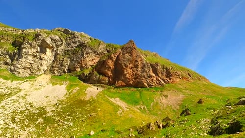 Scenic Aerial View of Green Mountain Landscape