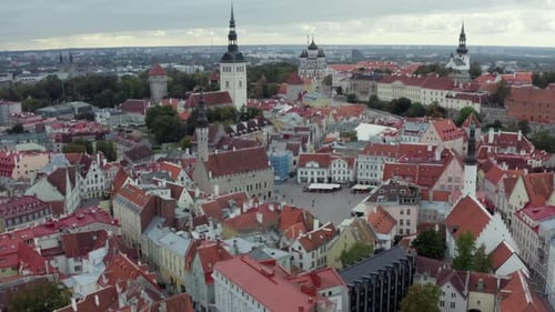 Aerial View Tallinn Estonia