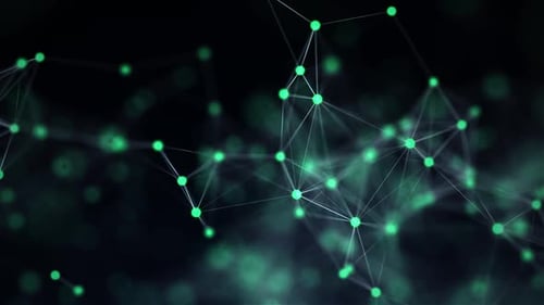 Abstract Digital Network Connecting Dots and Lines