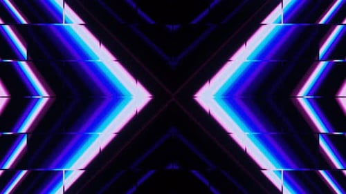 Abstract Glitch Neon Light Rays VJ Loop