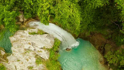 Beautiful Tropical Waterfall Philippines, Cebu