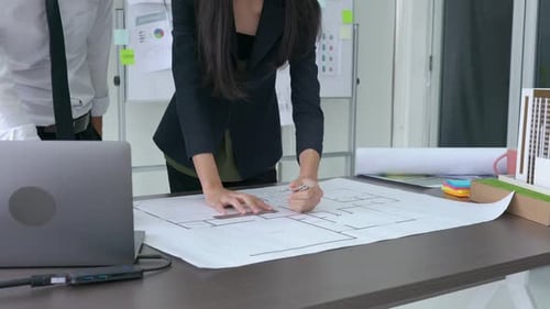 Business person design plan