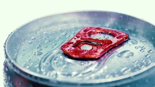 Close up of a Cold Soda Can