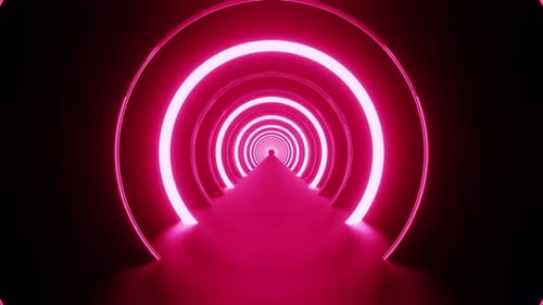 Pink Circle Tunnel Vj Loop Background 4K