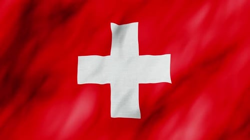 Switzerland Flag Waving Seamless Loop