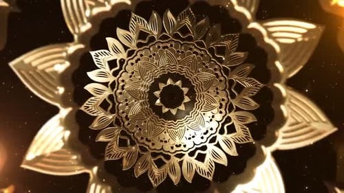 Gold Mandala Loop 4k 20C