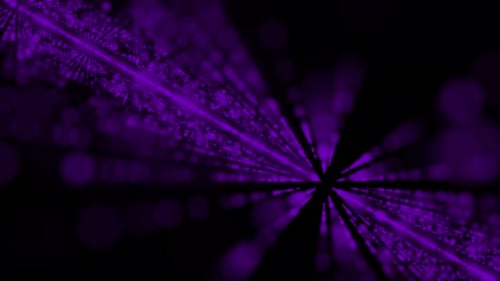 Abstract Futuristic Purple Particles Digital Background Loop