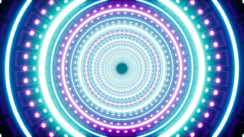 Dot Lights Circle Tunnel Vj Loop