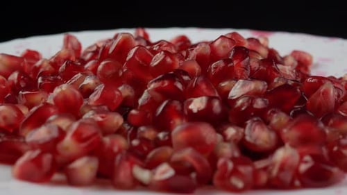 Pomegranate seeds close up