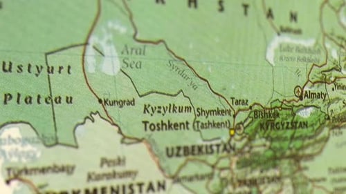 Tracking Across Asia Map Close Up