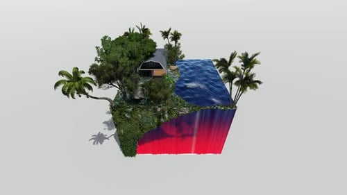 Isometric beachside