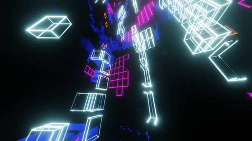 Vj Loop Crazy Rotation d'un tunnel lumineux abstrait 02