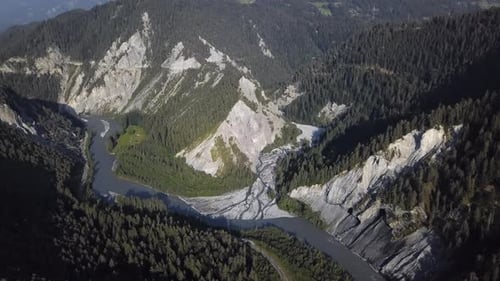 Aerial View of Ruinaulta, Switzerland