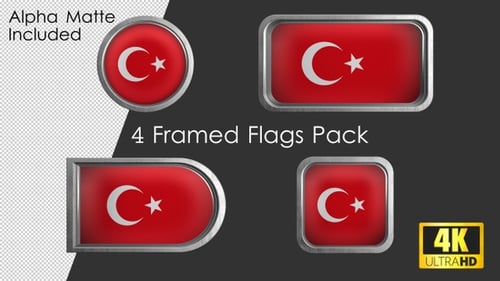Gerahmte Packung mit Flagge