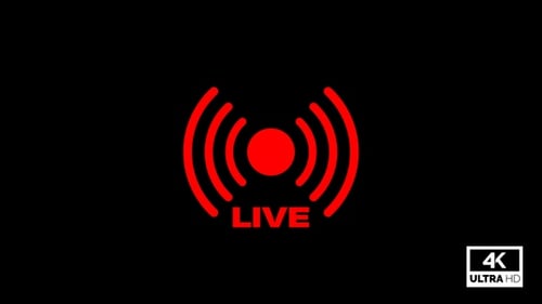Red Live Stream Broadcast Icon Animation