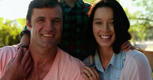 Portrait of happy family 4k