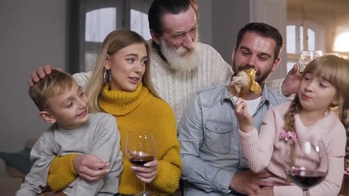 Family Celebrates Together at Home