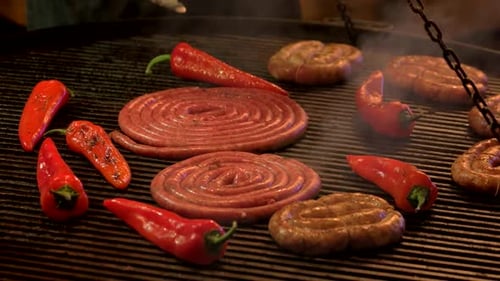 Kochen auf dem Grill.