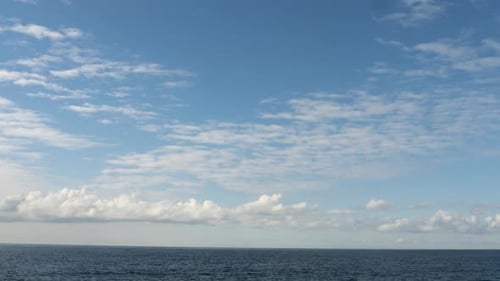 Time-lapse Footage of Clouds Floating Over the Sea.