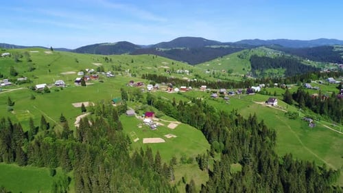 Mountain Village Landscape