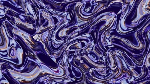 Abstract Liquid Iridescent Swirls Background Loop