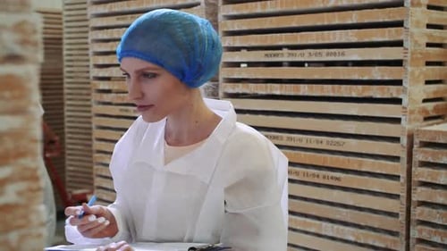 Controller Checking Factory Storage Room.