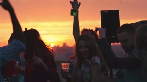 Rooftop Party at Sunset