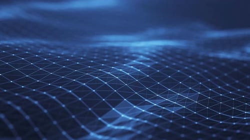 Futuristic Abstract Digital Waveform Grid Technology Background
