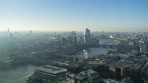 Timelapse of London with Thames river, England, United Kingdom