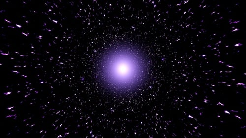 Sparkling Small Particles and Purple Light in the Dark