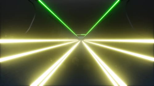 Neon Tunnel in Abstract Style Cyber Speed