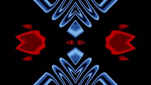 Abstração de Plasma Pulsante Azul Vermelho VJ Loop 02