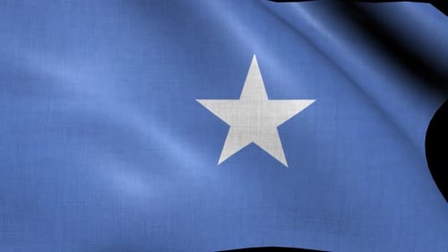 Realistic Somalia Flag Waving Animation