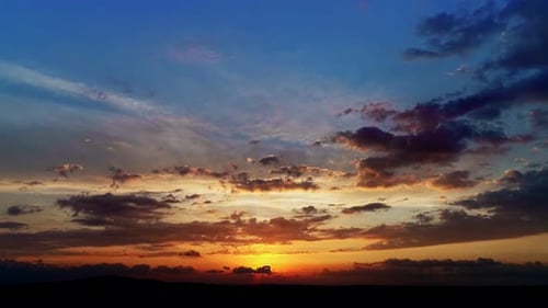 Aerial View Sea Sunset (4K)