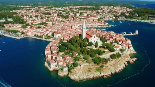 Old Town Rovinj with Church of St