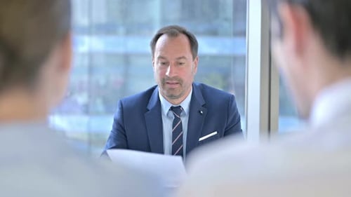 Business Presentation in Modern Office Environment