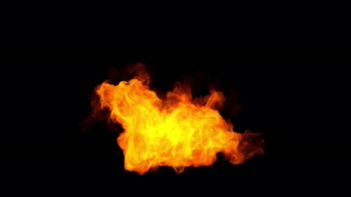 Realistic Fire Flame Element Animation with Alpha Channel