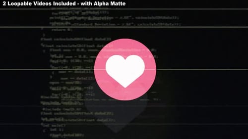 Digital Heart Glitch Reveal Transition