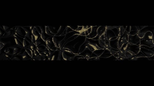 Pantalla ancha negra dorada