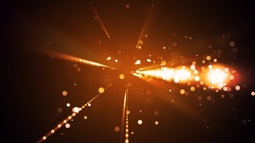 Golden Shimmering Light Particle Background Loop